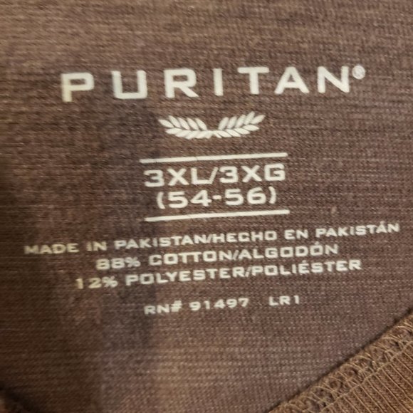 Puritan brown stripe shirt  3XL (54-56) - Picture 2 of 3